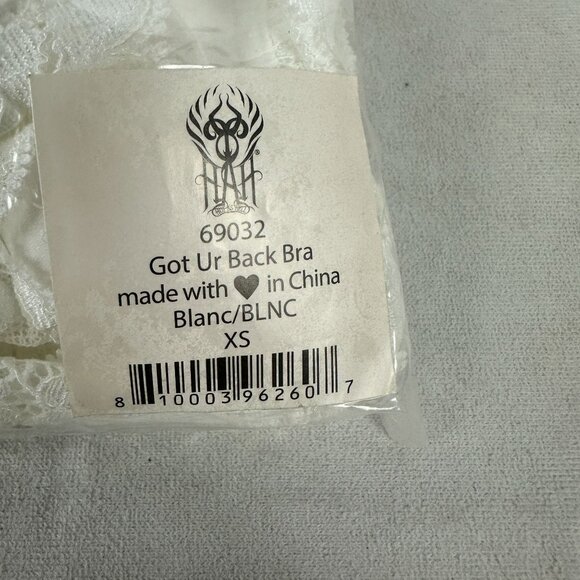We Are HAH Womens "Got Ur Back" Lace Bralette Size XS White - Picture 4 of 4